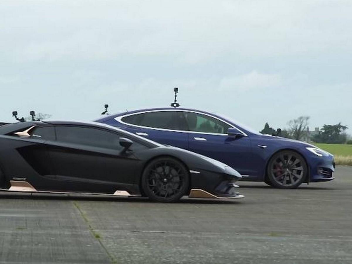 დრაგი: განახლებული Tesla Model S VS Lamborghini Aventador S (+ვიდეო)